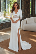 Robe de mariée longue Maïa en crêpe, collection Exclusives 2027 – photo 4