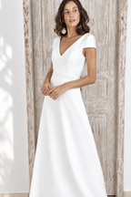 Robe de mariée longue Rose en mikado, collection Idylle 2026 – photo 2