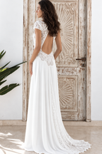 Robe de mariée longue Lou en dentelle de Calais, collection Idylle 2026 – photo 3