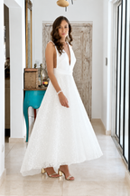 Robe de mariée longue Reese en mikado, collection Idylle 2026 – photo 3